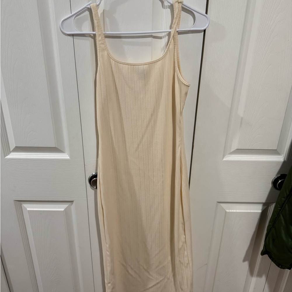 Shein Cream Sleeveless Maxi Dress